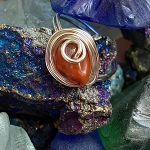 Howlite wire wrapped ring